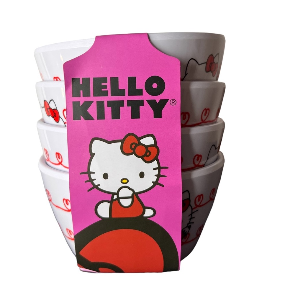Hello Kitty Valentine's Day Red Heart Tidbit Mini Bowls-Set of 3-New in Package
